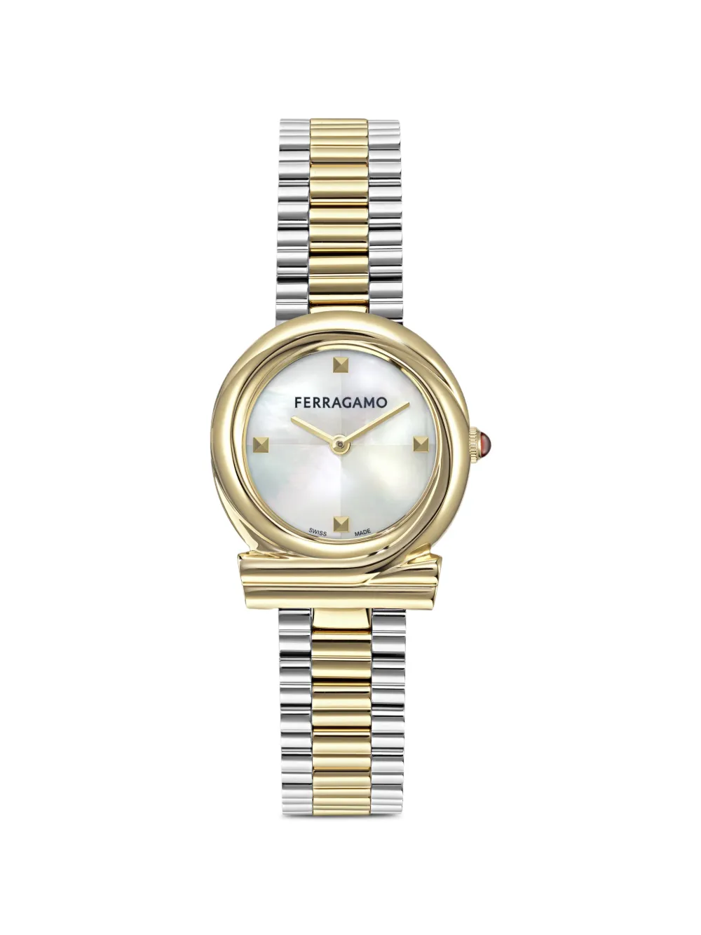 Ferragamo Orologio Gancini Twisted 22mm - Bianco