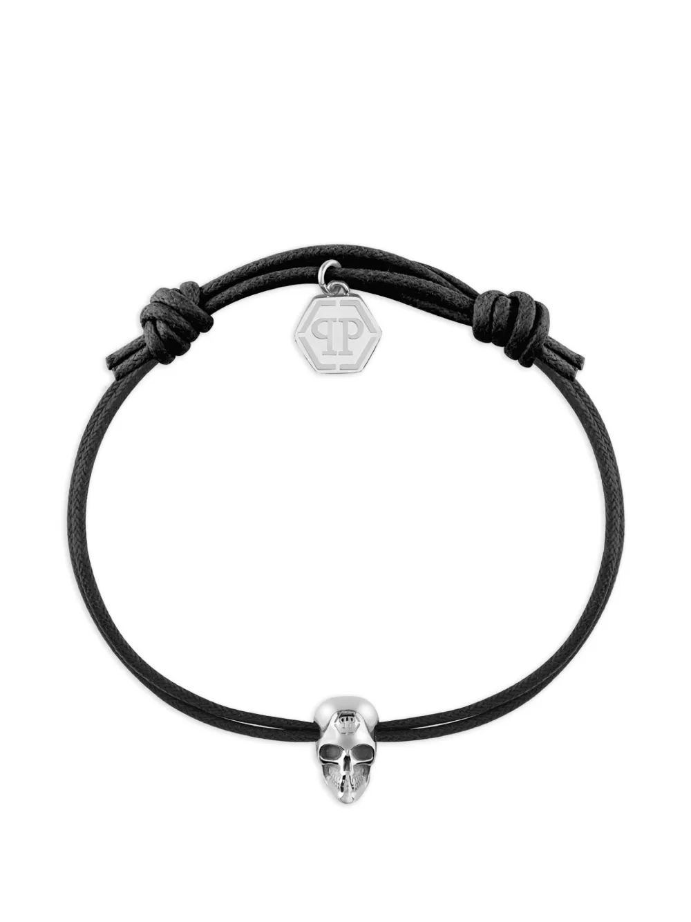 Philipp Plein Bracciale Friendship con teschio - Argento