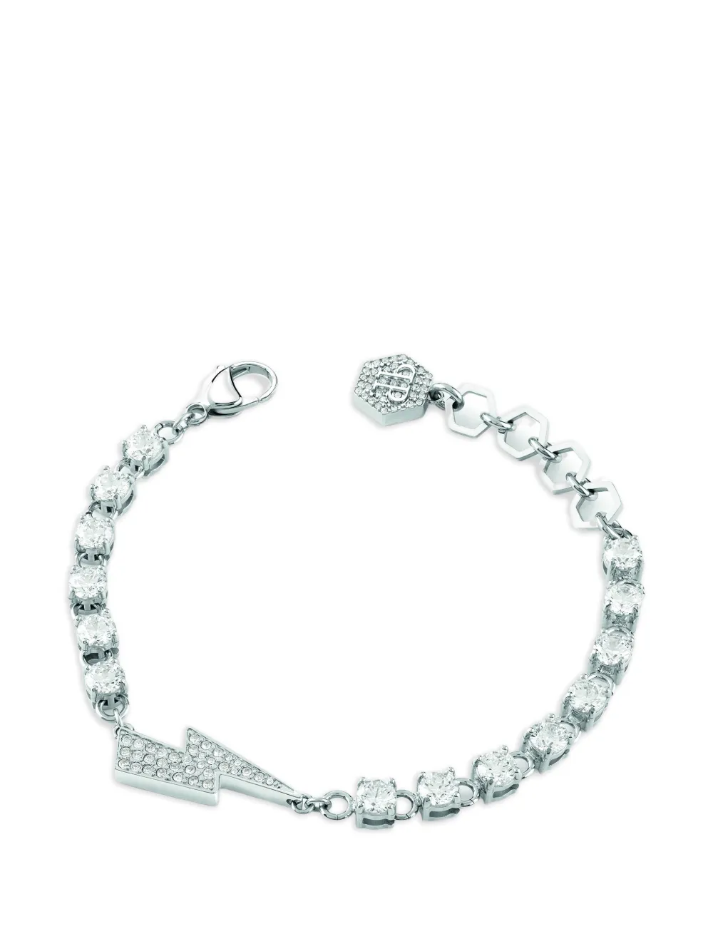 Philipp Plein Thunder Lady lightning bolt bracelet - Silver