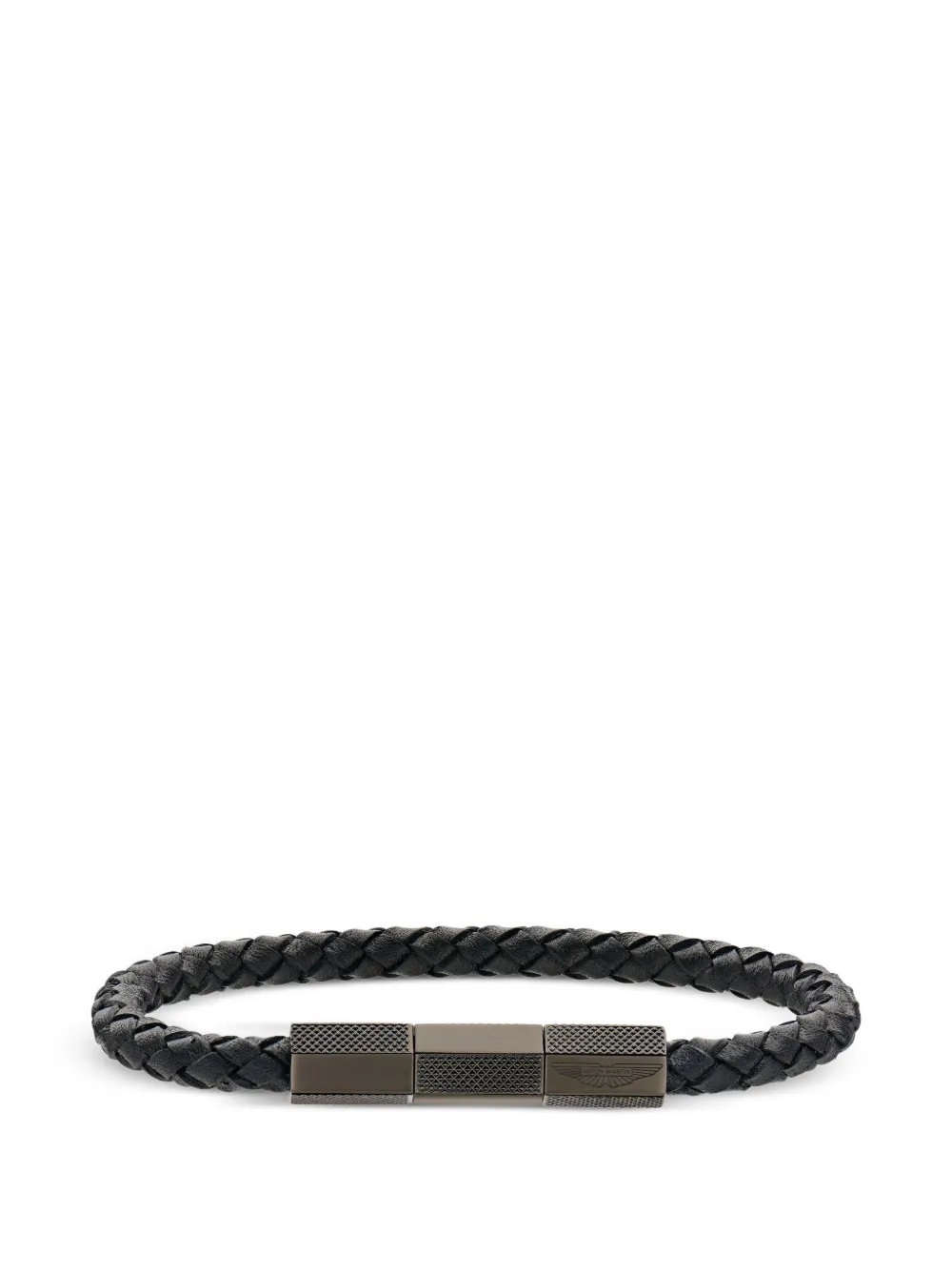 Aston Martin Bracciale Intrecciato in pelle - Nero