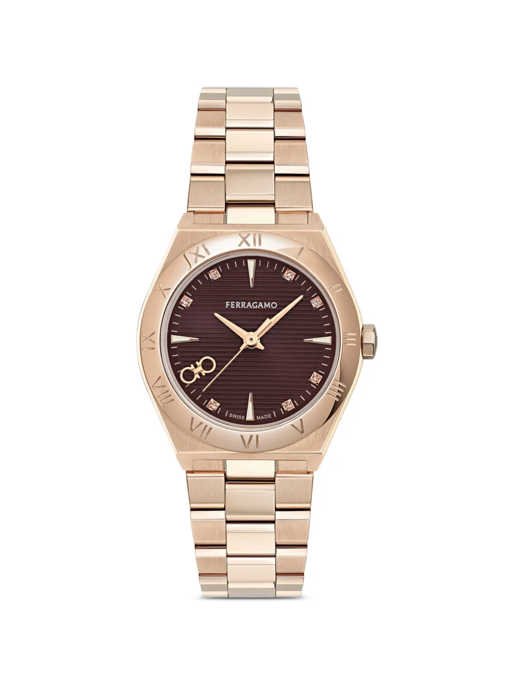 Ferragamo montre Vega Upper East 28 mm - Marron Ferragamo montre Vega Upper East 28 mm - Marron