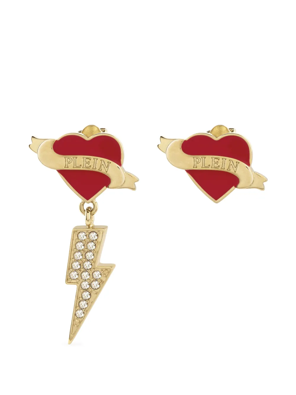 Philipp Plein Orecchini Plein Valentine asimmetrici - Oro