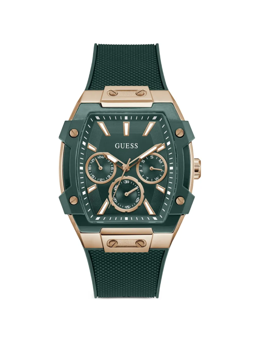 GUESS USA Stilicone Armbanduhr 43,5mm - Grün