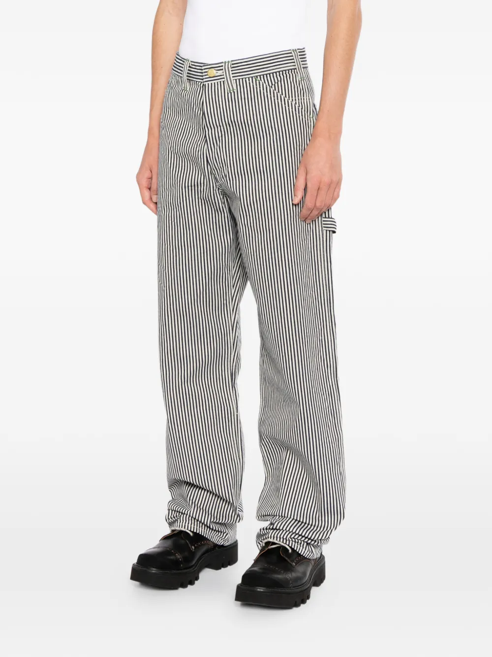  Sugar Cane Jeans Vaqueros A Rayas - Azul 