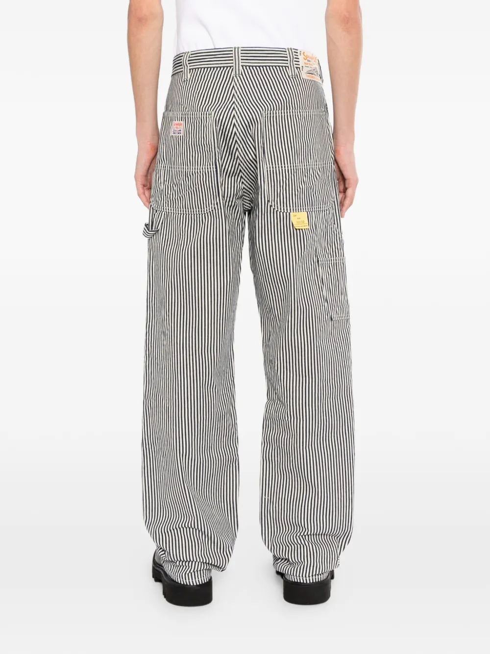 Sugar Cane Jeans Gestreepte jeans Blauw