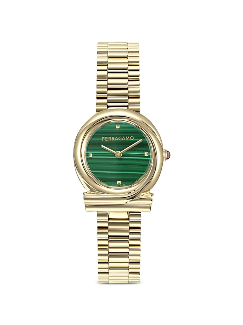 Ferragamo Orologio Gancini Twisted 28mm - Verde