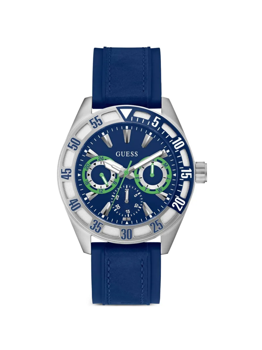 GUESS USA Letterman 44mm - Blu