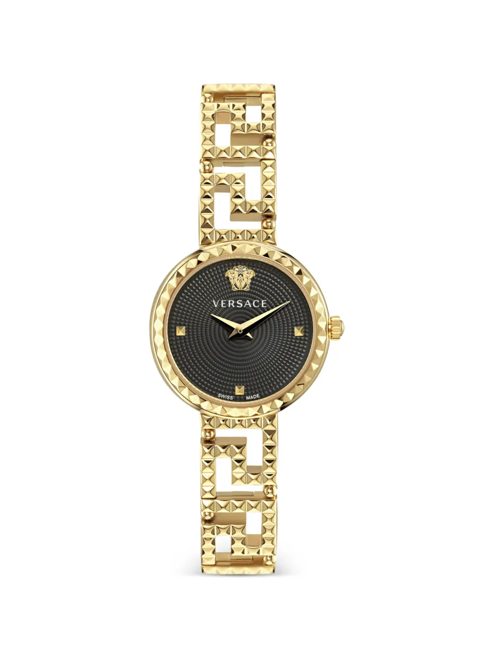 Versace Orologio con logo 28mm - Nero