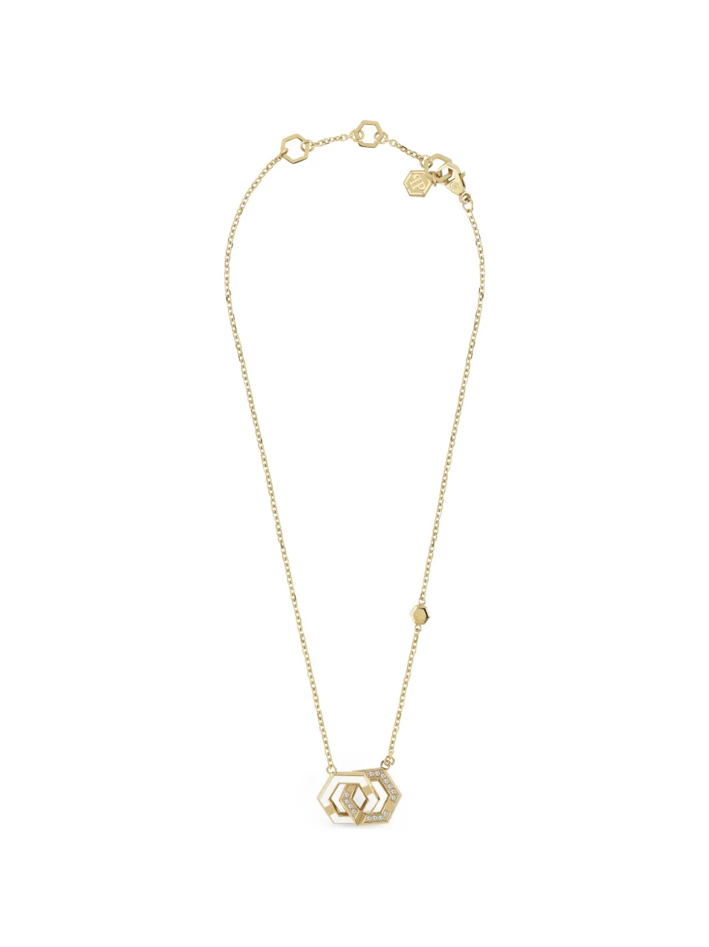 Philipp Plein Legacy hexagon necklace - Oro