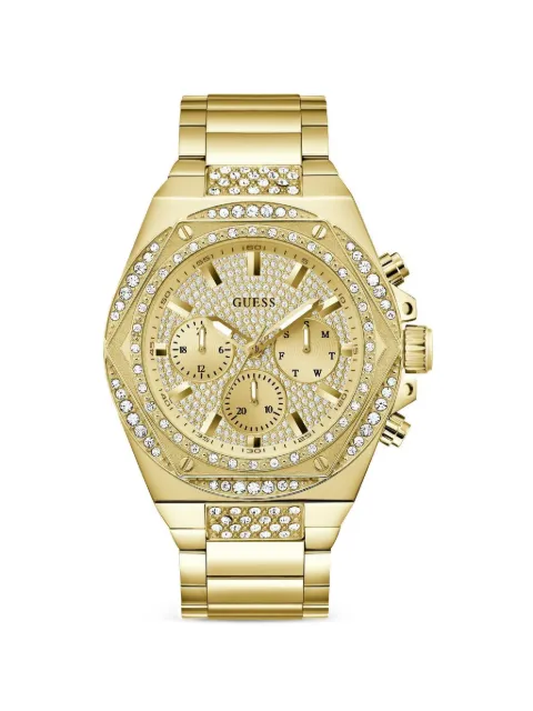 GUESS USA crystal-embellished 47mm watch