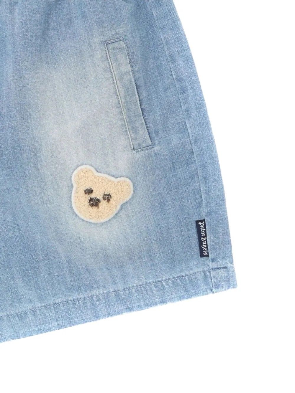 Palm Angels Kids Shorts met beerpatch Blauw