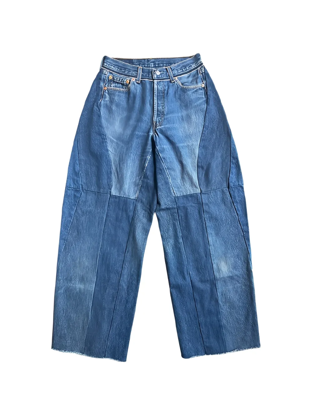 Readymade patchwork wide-leg denim jeans - Blue