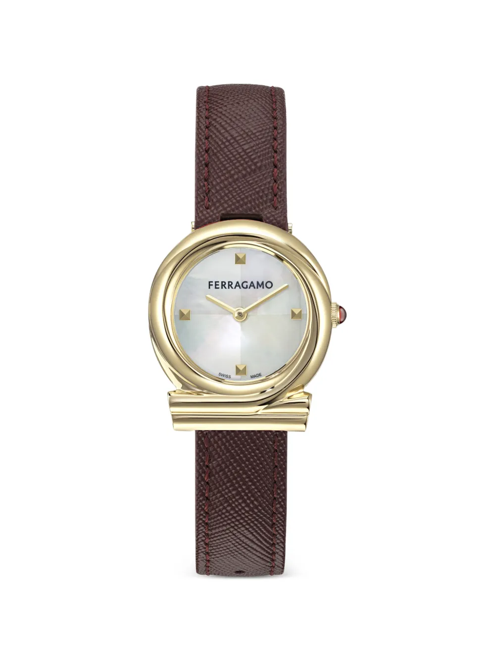 Ferragamo Gancini Twisted 28mm watch - Bianco