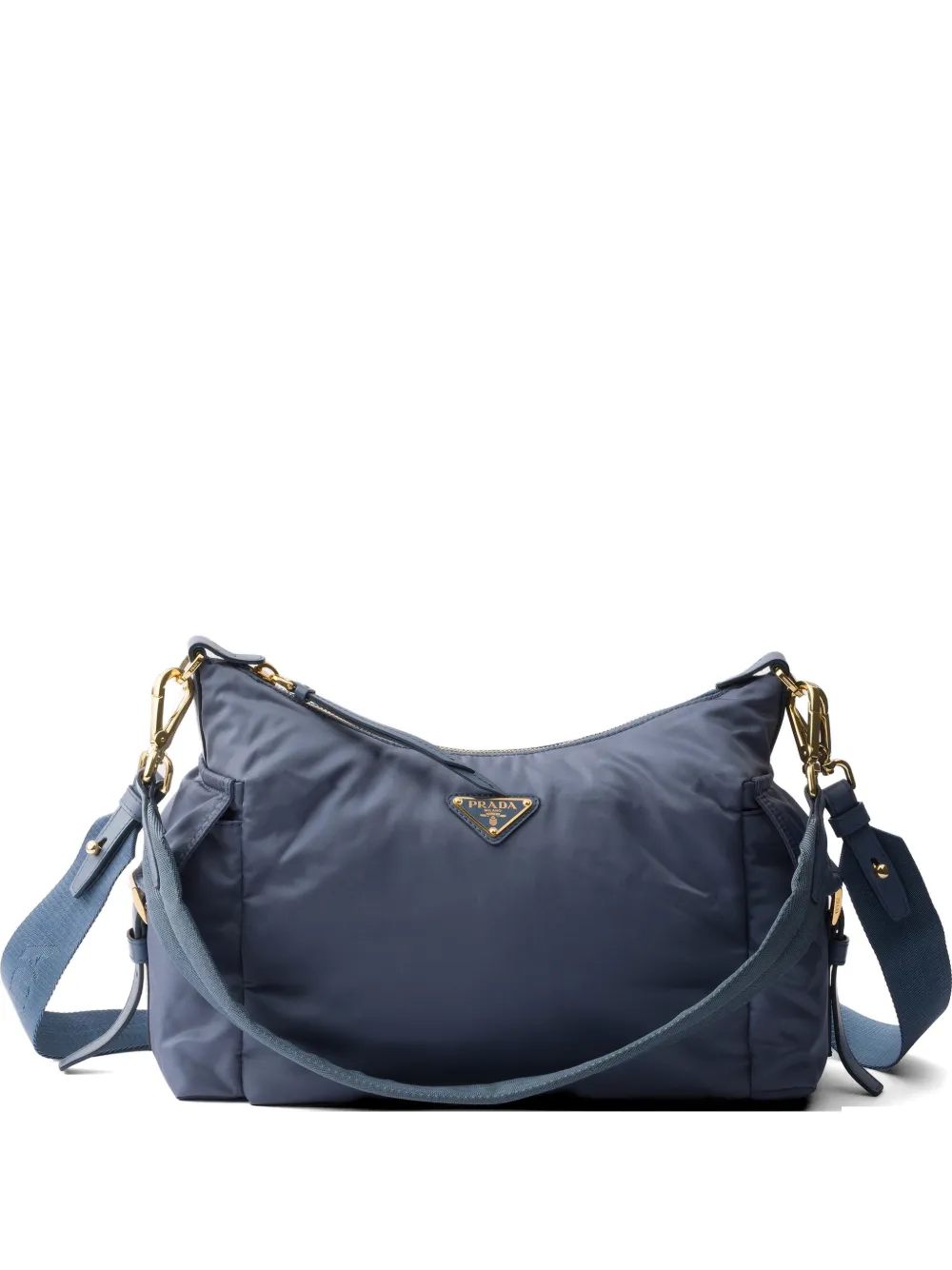 Prada Explore large Re-Nylon and leather bag - Blue