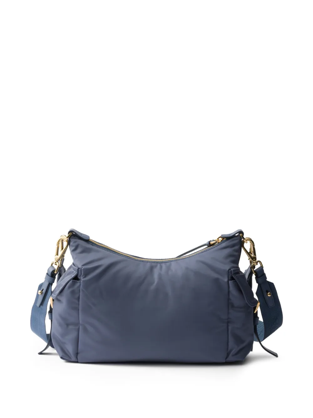 Prada Explore grote Re-Nylon en leren tas Blauw