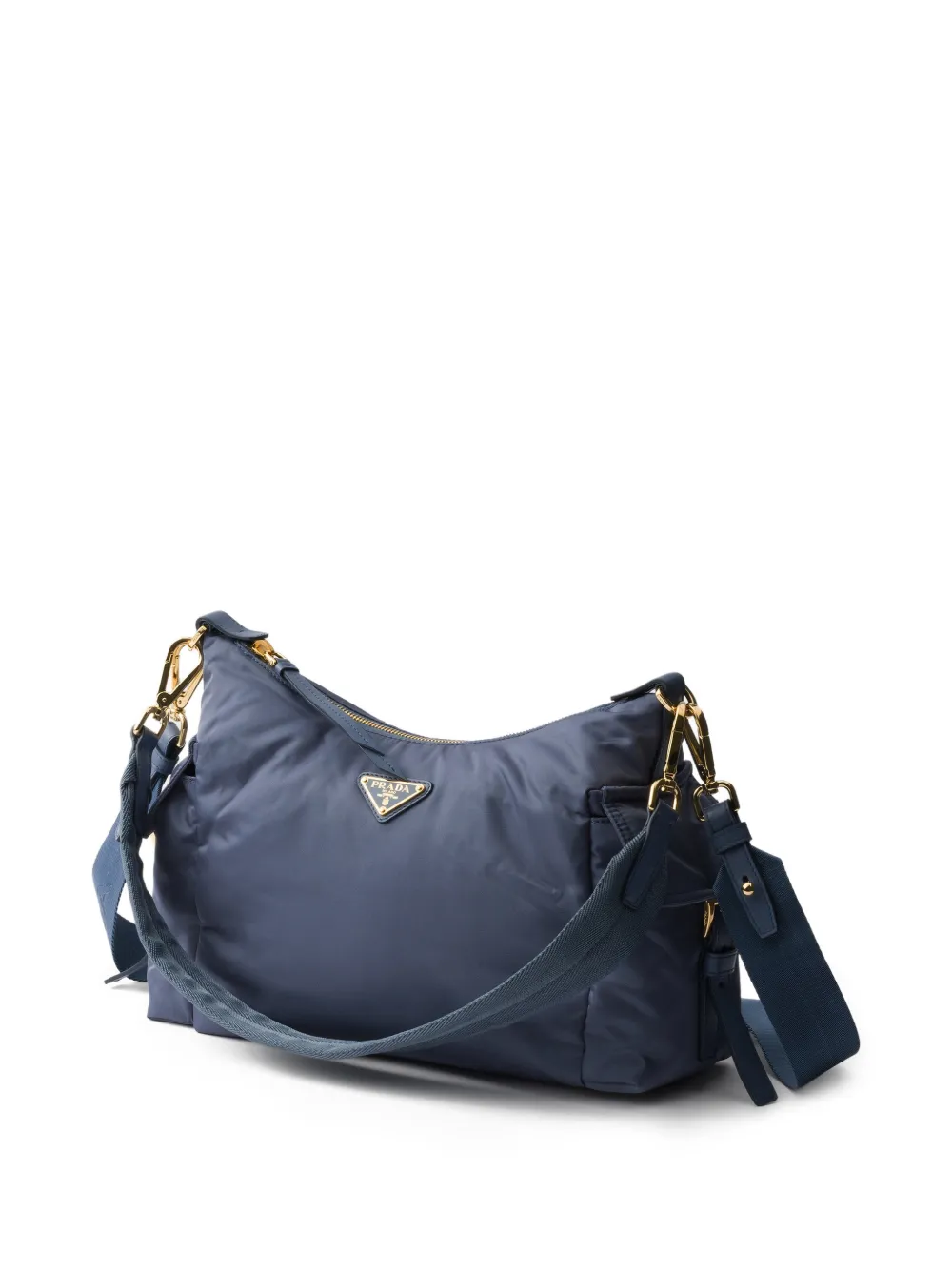 Prada Explore grote Re-Nylon en leren tas Blauw