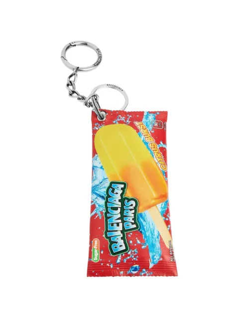 Balenciaga snack-pouch keyring