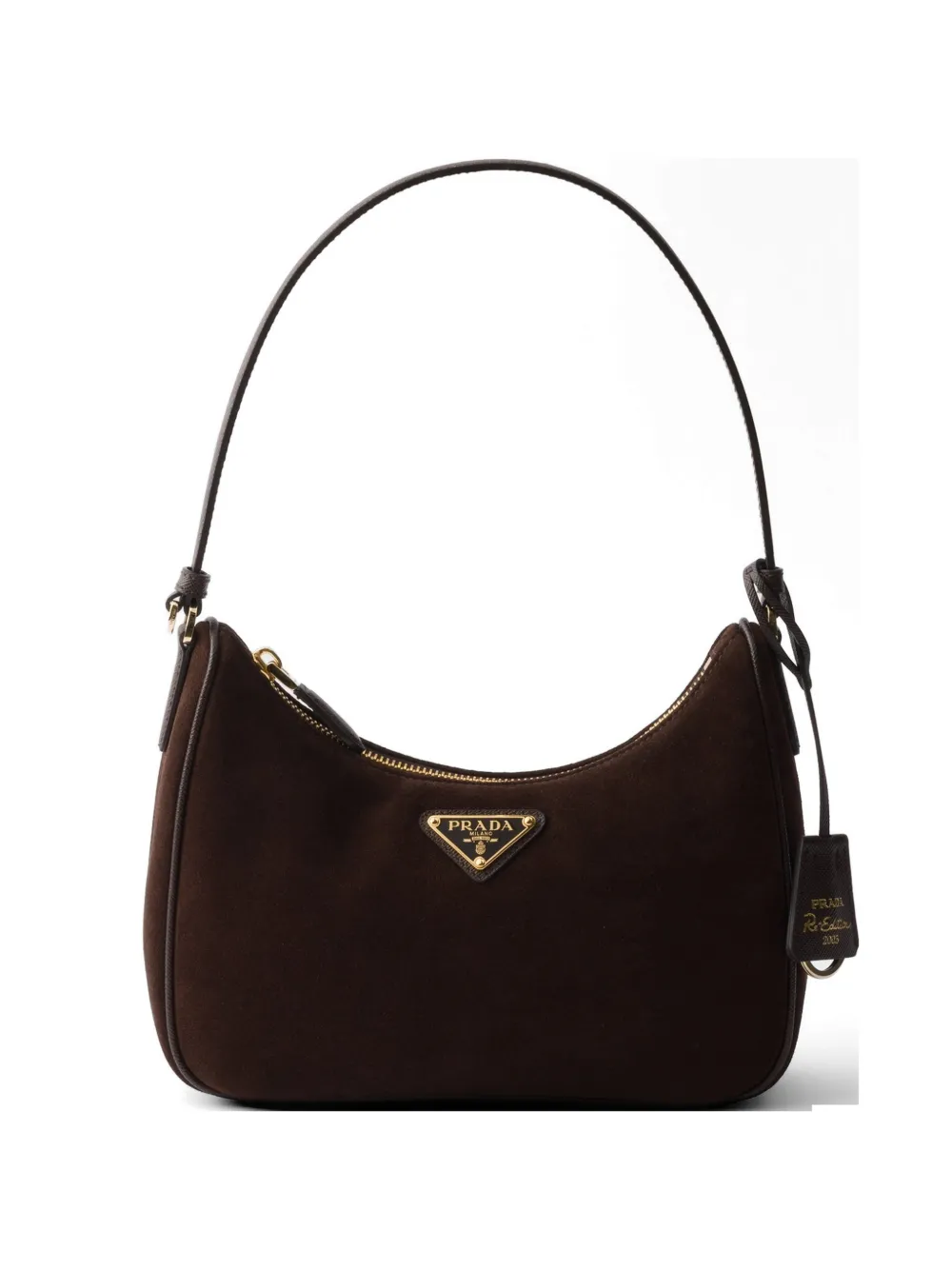 Prada Prada Re-Edition 2005 suede mini-bag - Marrone