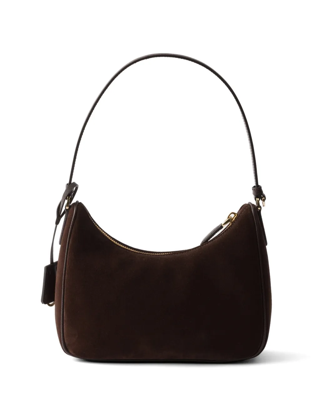 Prada Re-Edition 2005 suède mini-tas Bruin