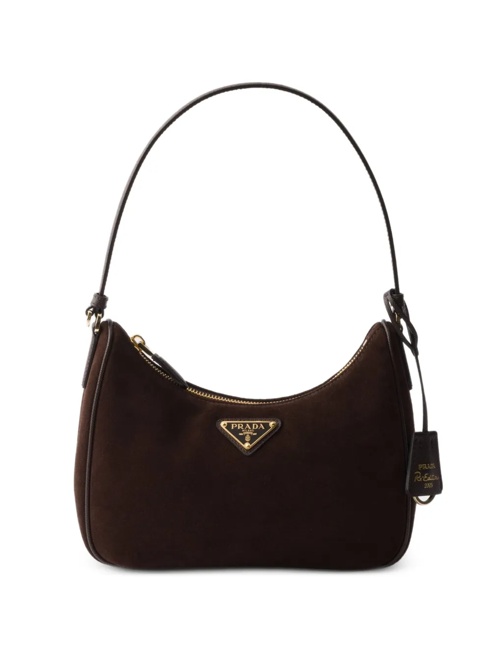 Prada Prada Re-Edition 2005 suede mini-bag - Marrone