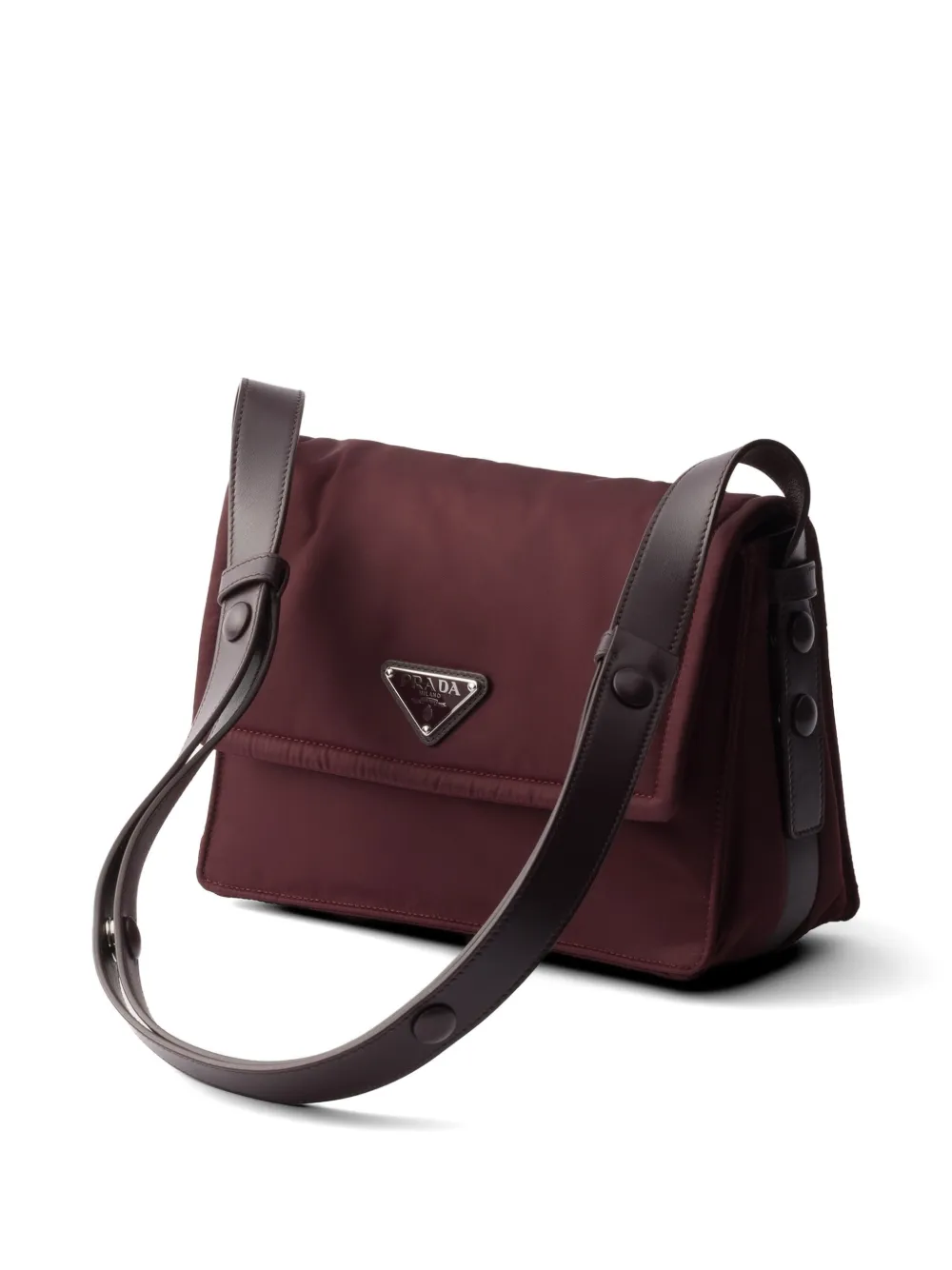 Prada Traveller kleine gewatteerde Re-Nylon schoudertas Rood