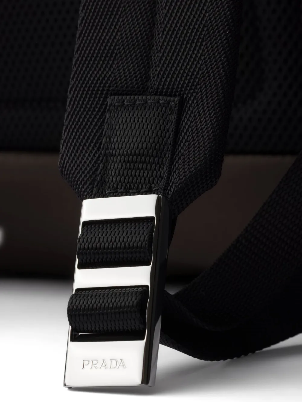 Prada Re-Nylon en Saffiano leren rugzak Bruin
