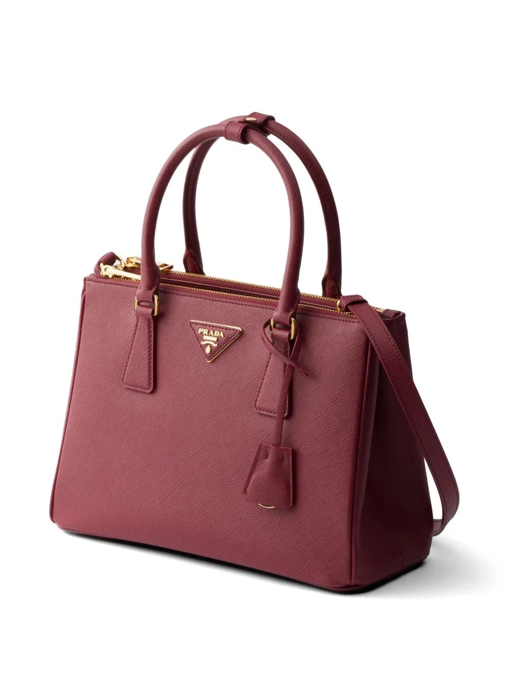 Prada Galleria Saffiano leren shopper Rood