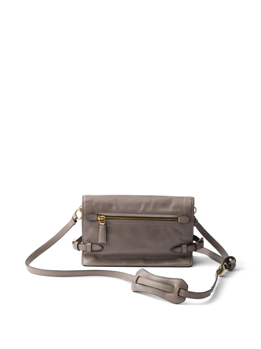 Prada Kleine leren schoudertas Grijs