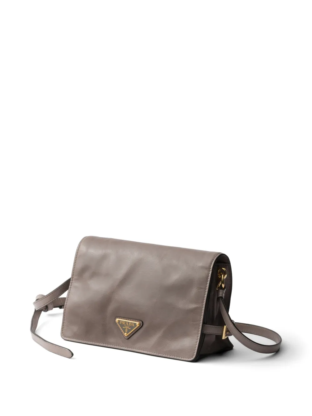 Prada Kleine leren schoudertas Grijs