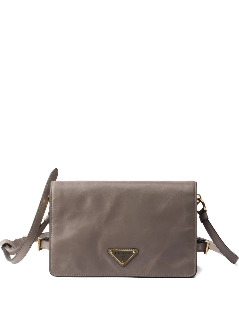 Prada Mini leather shoulder bag - Grigio
