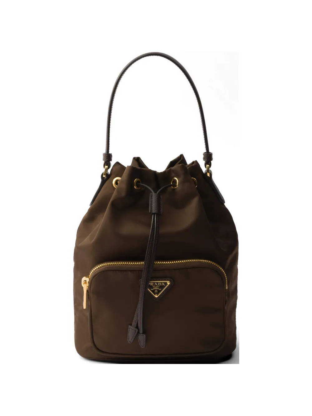 Prada Duet Re-Nylon bucket bag - Braun