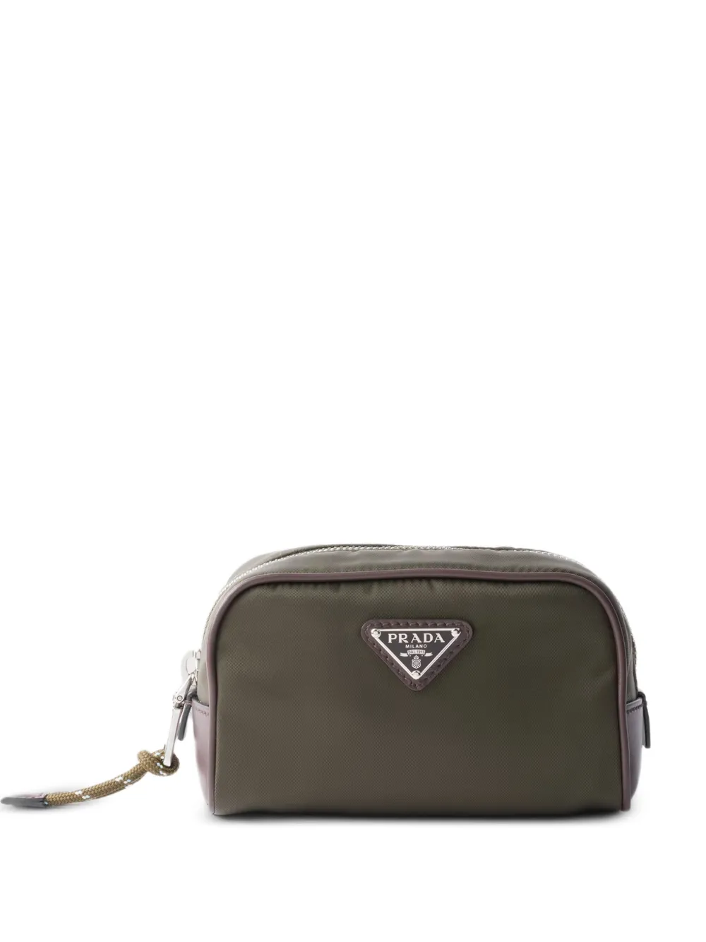 Prada Speedrock Re-Nylon and leather pouch - Verde