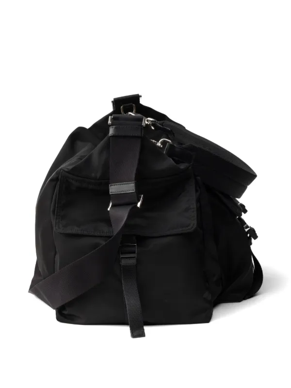 Prada リナイロン レザーダッフルバッグ | ブラック | FARFETCH JP