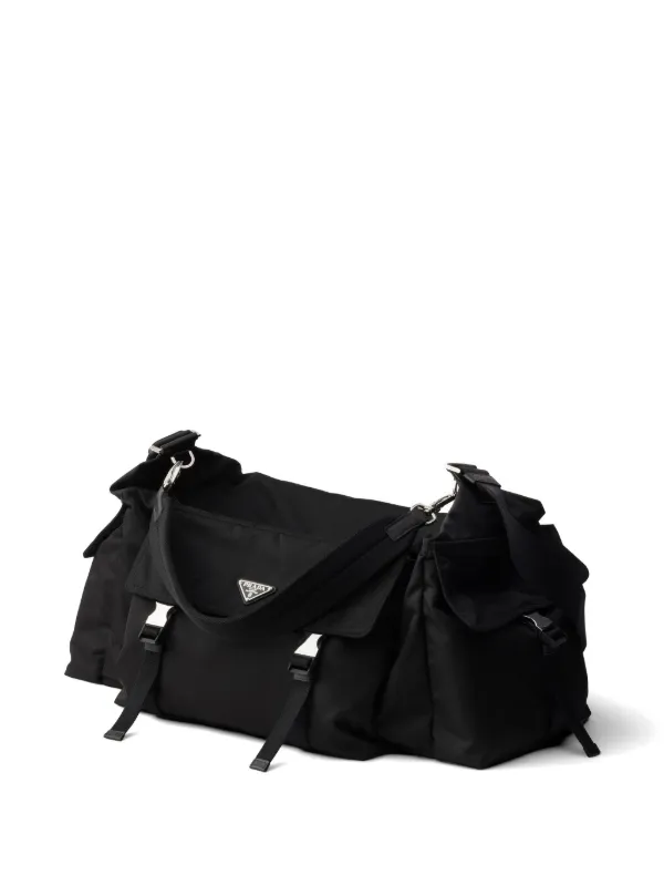 Prada リナイロン レザーダッフルバッグ | ブラック | FARFETCH JP