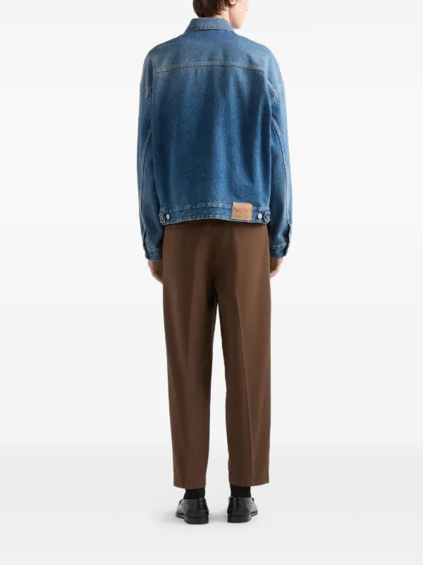 Prada Denim Blouson Jacket | Blue | FARFETCH NO