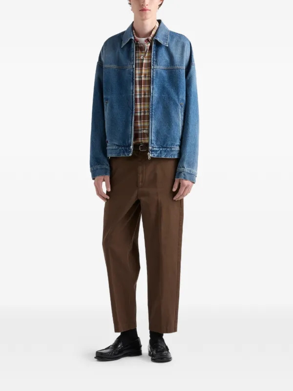 Prada Denim Blouson Jacket | Blue | FARFETCH NO