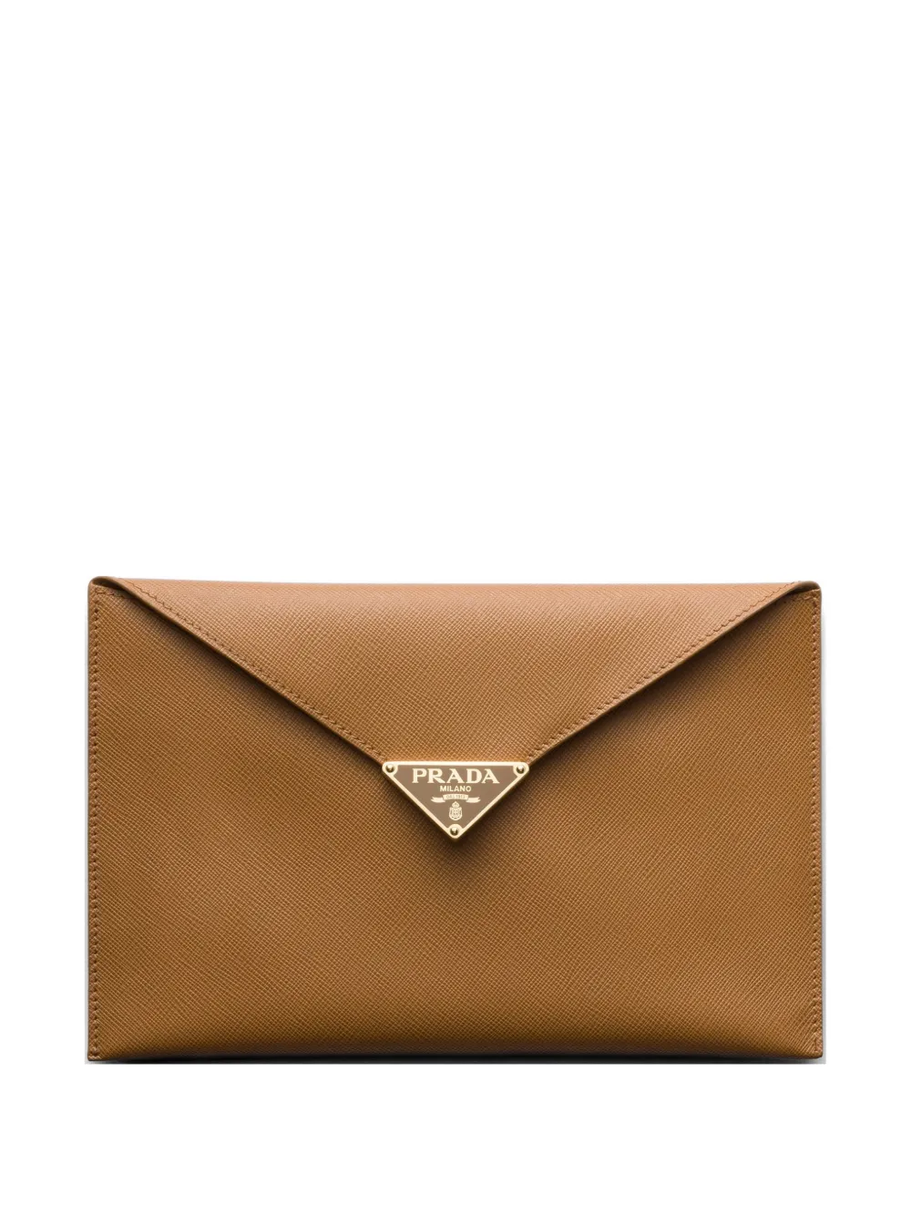 Prada Saffiano leather envelope clutch - Toni neutri
