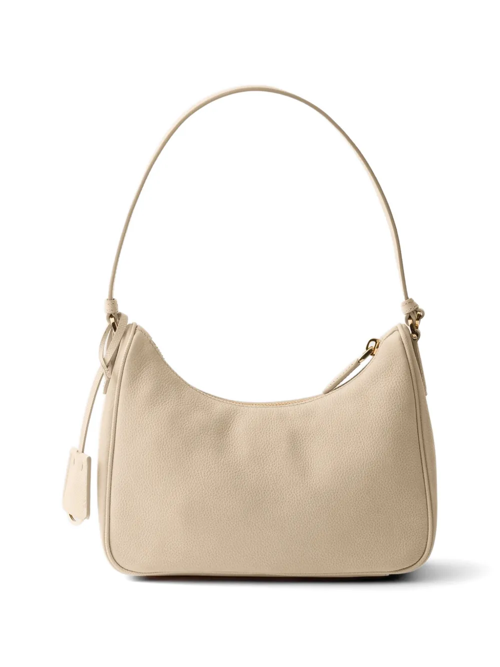 Prada Re-Edition 2005 schoudertas van nubuck en saffiano leer Beige
