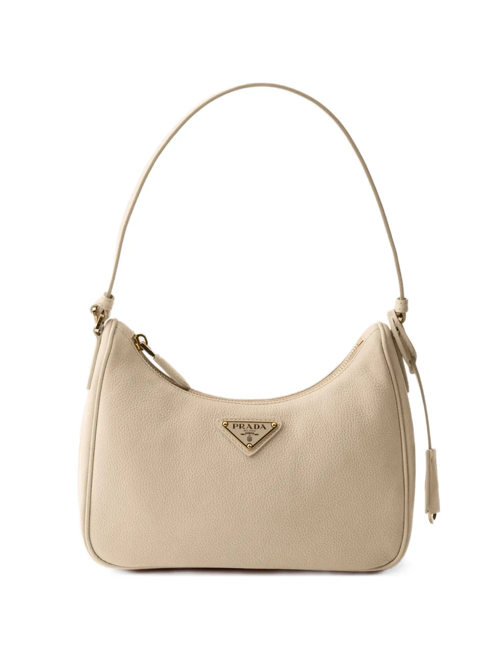 Prada Re-Edition 2005 nubuck and Saffiano leather mini-bag - Toni neutri