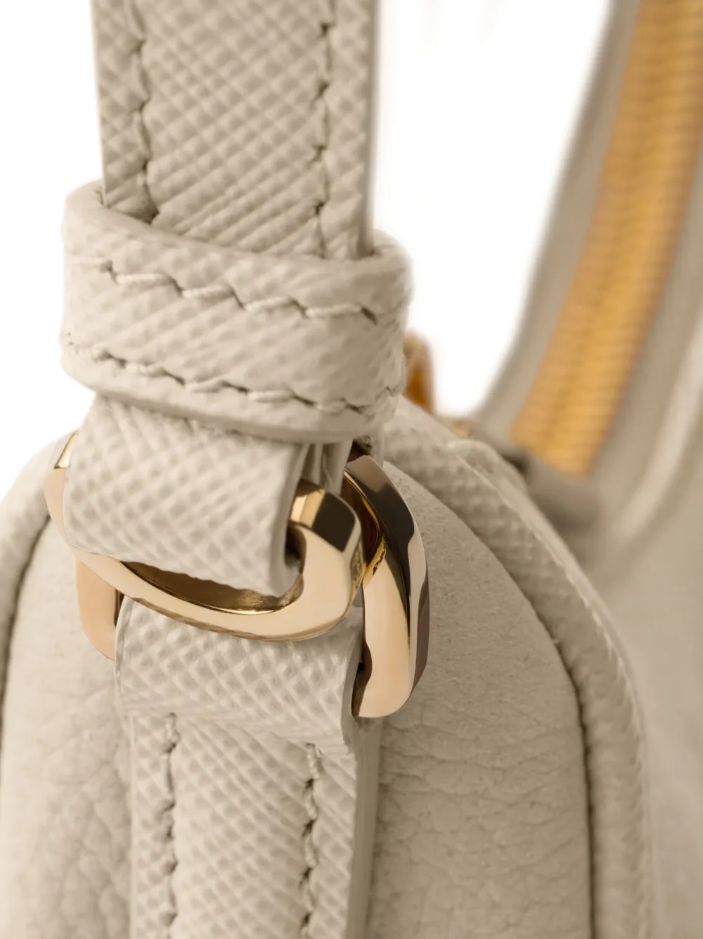 Prada Re-Edition 2005 schoudertas van nubuck en saffiano leer Beige
