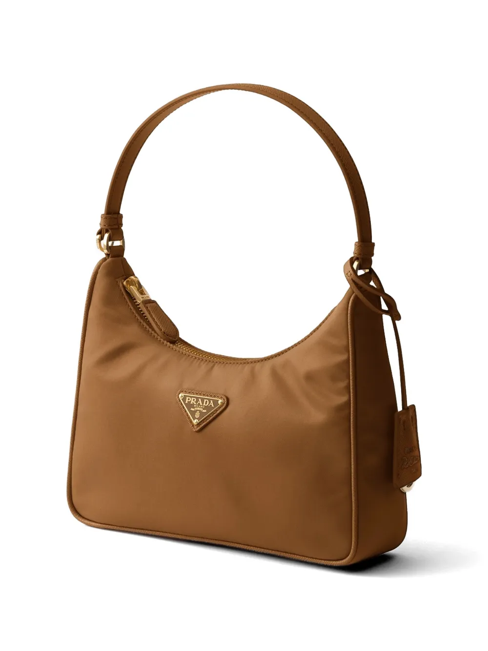 Prada Re-Edition 2005 Re-Nylon en Saffiano mini-tas Beige