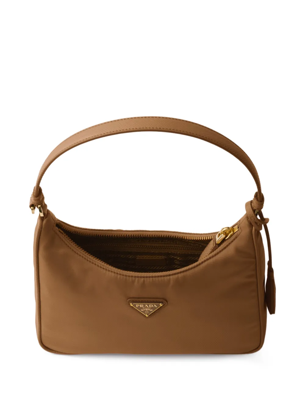 Prada Re-Edition 2005 Re-Nylon en Saffiano mini-tas Beige