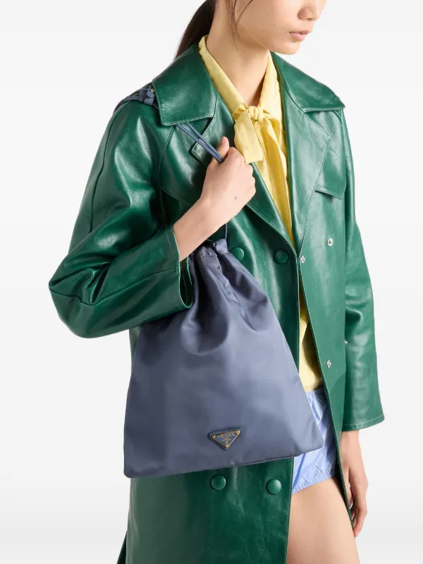 Prada ウィッシュ リナイロン ポーチ | ブルー | FARFETCH JP