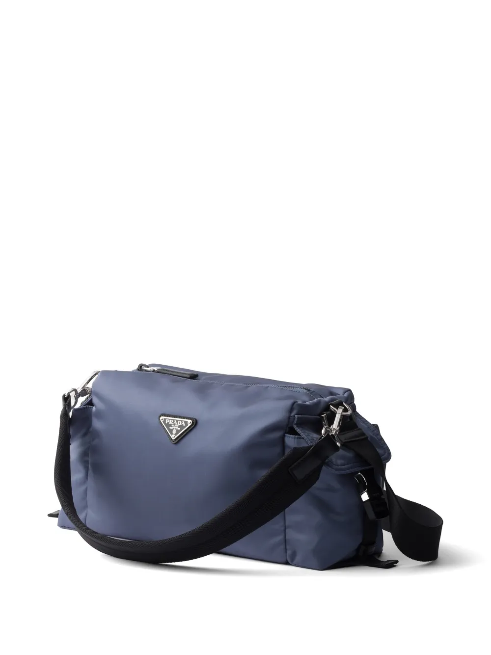 Prada Explore Re-Nylon en leren tas Blauw