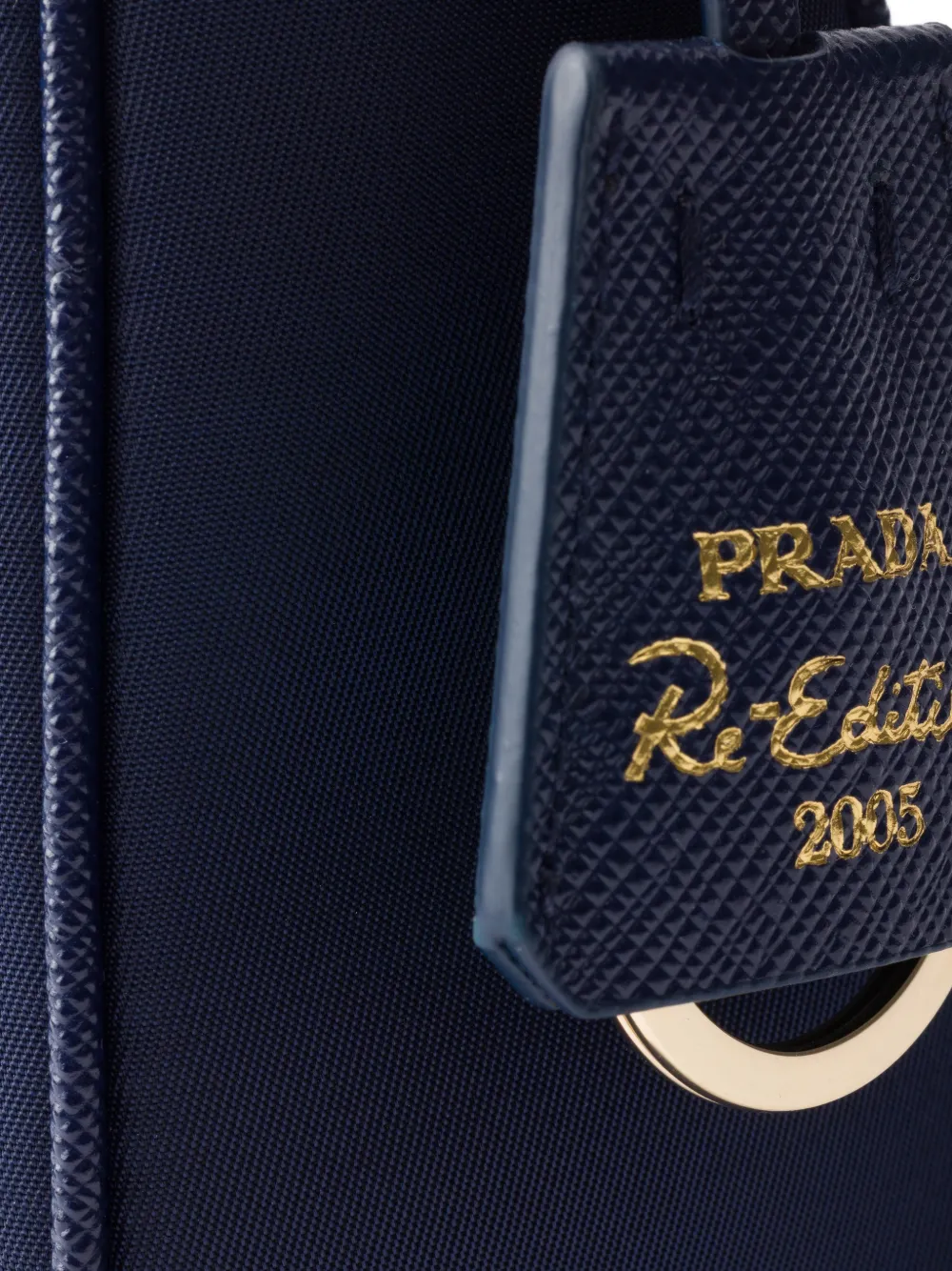 Prada Re-Edition 2005 Re-Nylon en Saffiano mini-tas Blauw