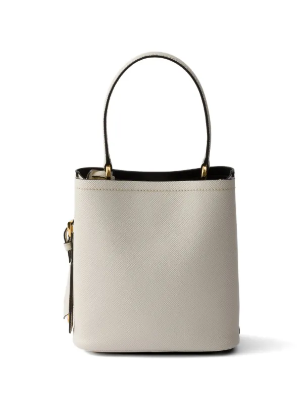 Prada パニエ サフィアーノレザーバッグ ミニ | グレー | FARFETCH JP