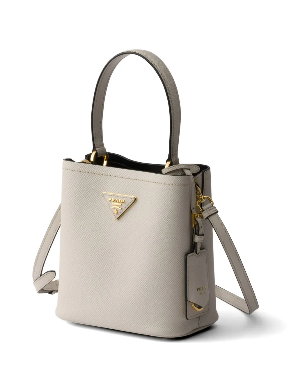 Prada Panier mini-tas van saffiano leer Grijs