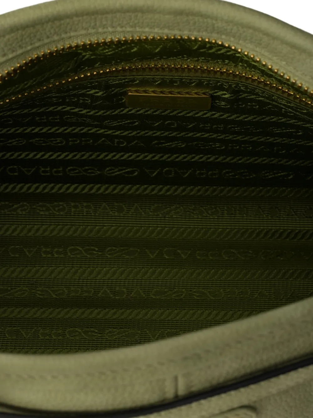 Prada Bonnie medium nubuck leren handtas Groen
