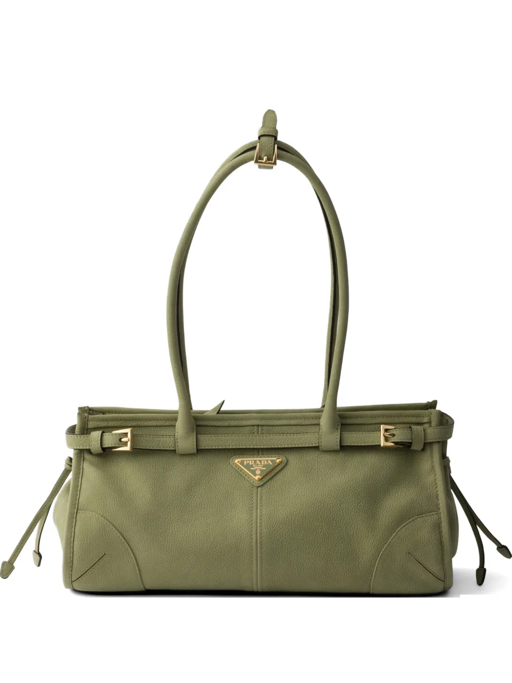 Prada Bonnie medium nubuck leather handbag - Grün