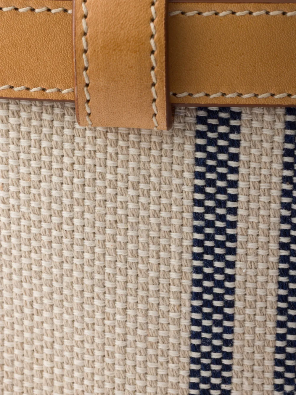 Prada Buckle kleine canvas en leren tas Beige